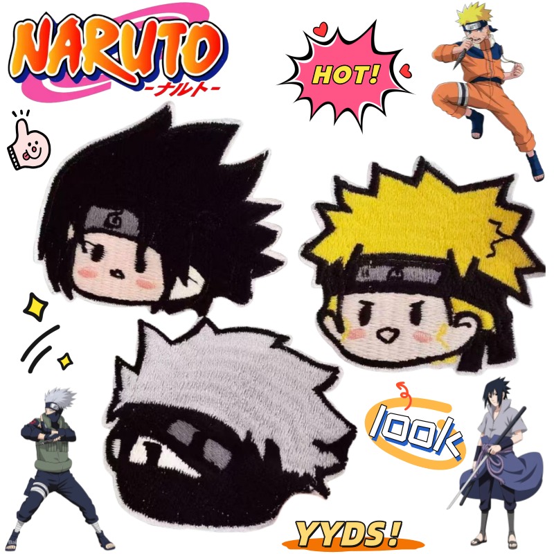 Anime Merchandise Naruto - แผ่นปะผ้าปักลายการ์ตูน 2 มิติ นารูโตะ อุซึมากิ นารูโตะ