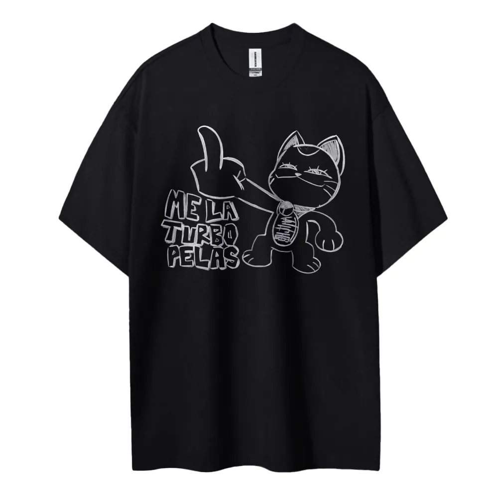 Anime Merchandise Shop - เสื้อยืดลายการ์ตูน Dandadan ท่าทางนิ้วกลาง ME LA TURBO