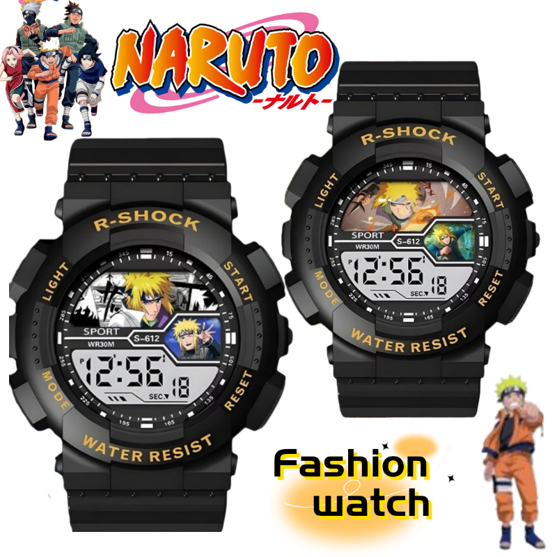 Anime Merchandise Naruto - นารูโตะ ฮารุโนะ ซากุระ อุจิวะ โอบิโตะสินค้าอนิเมะแฟชั่นนาฬิกาอิเล็กทรอนิกส์วัยรุ่นกีฬานาฬิกาข้อมือของขวัญวันเกิดสำหรับเพื่อน