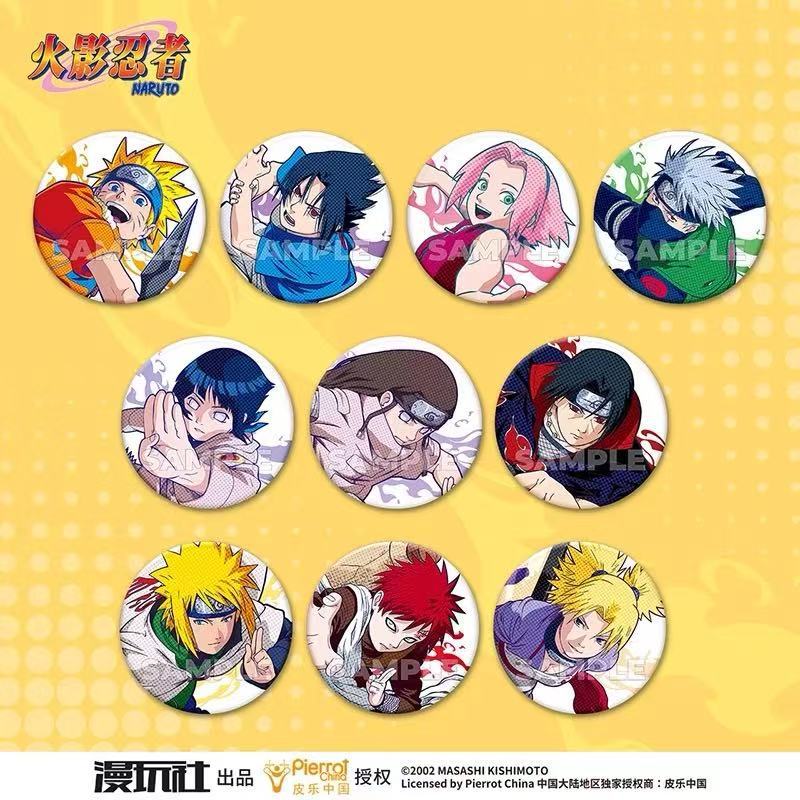 Anime Merchandise Naruto - เข็มกลัดโลหะลายการ์ตูนนารูโตะ ซีรีส์ต้นฉบับ กล่องสุ่ม สินค้าลิขสิทธิ์แท้ อนิเมะ มังงะ