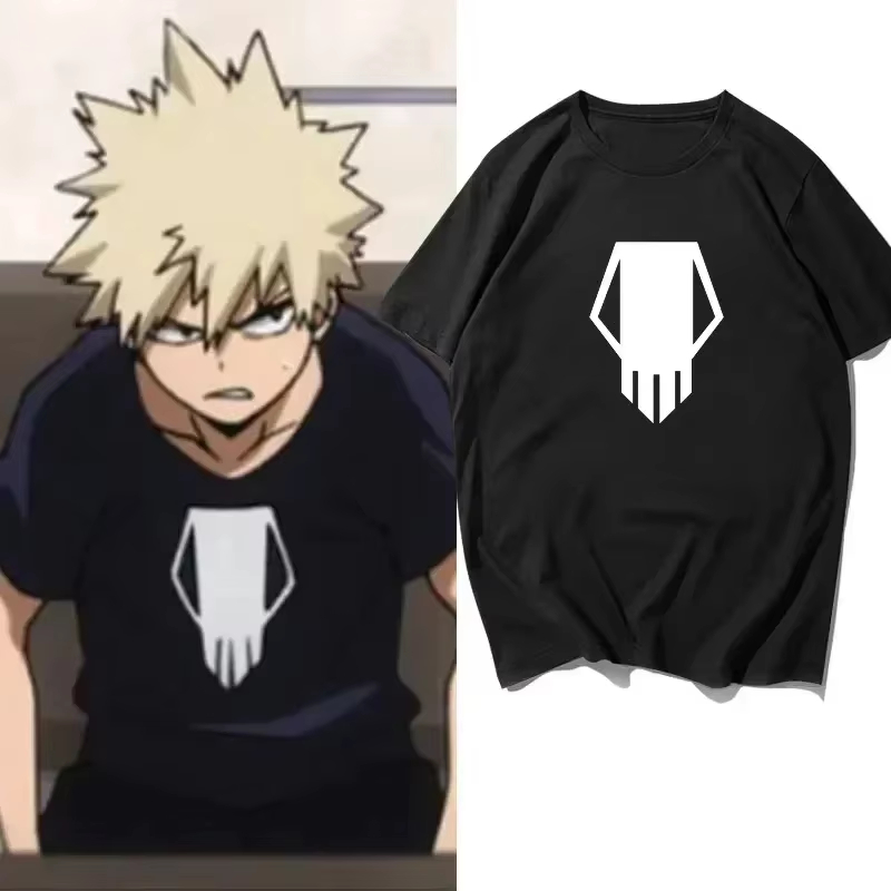 Anime Merchandise Men - ฤดูร้อนมายฮีโร่ อคาเดเมีย บาคุโกะ คัตสึกิเสื้อยืดแฟชั่นพิมพ์ลายผู้ชายแฟชั่นสตรีคุณภาพสูงหลวมสบายๆคอสเพลย์เสื้อยืด
