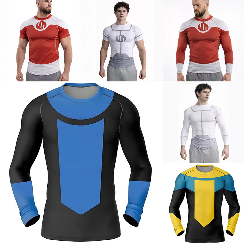 Anime Merchandise Men - เสื้อยืดคอสเพลย์ New Invincible สำหรับดำน้ำ ออกกำลังกาย บราซิลเลียนยิวยิตสู