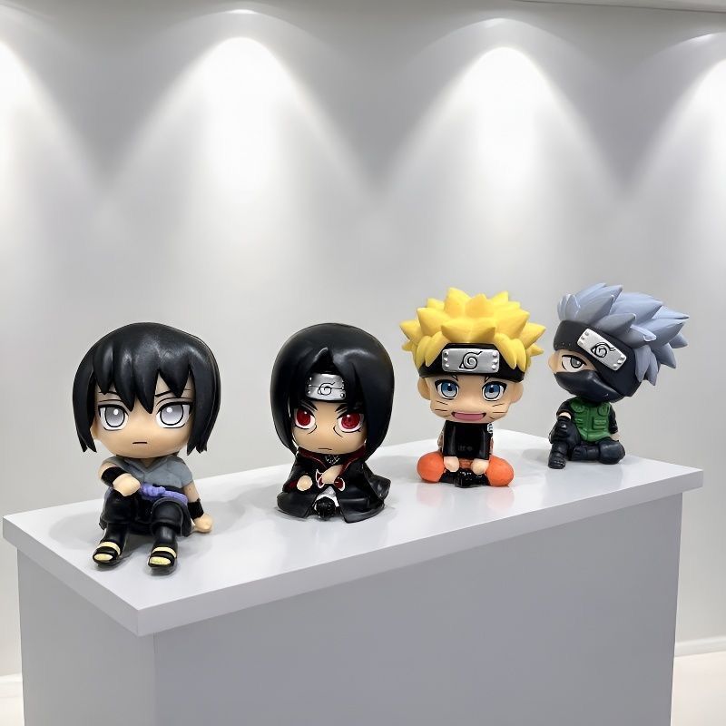 Anime Merchandise Naruto - โมเดลฟิกเกอร์การ์ตูนนารูโตะน่ารักแบบคาวาอี้ 2 มิติ ตุ๊กตาจิ๋ว ตกแต่งรถยนต์ ของตกแต่งโต๊ะทำงาน