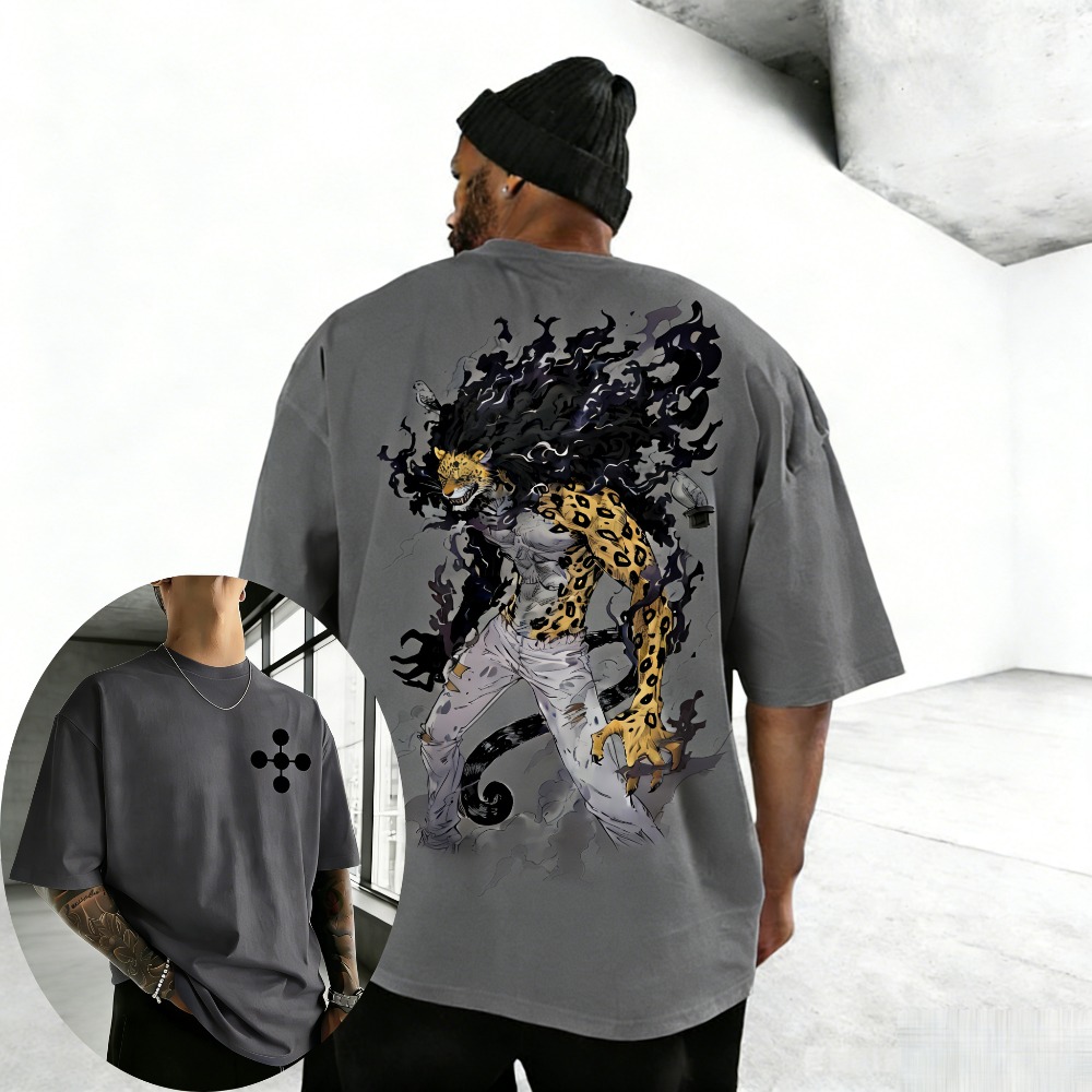 Anime Merchandise Shop - เสื้อยืดคอตตอนลายอนิเมะสุดฮิตประจำฤดูร้อนปี 2026 รุ่น Rob Lucci แบบ