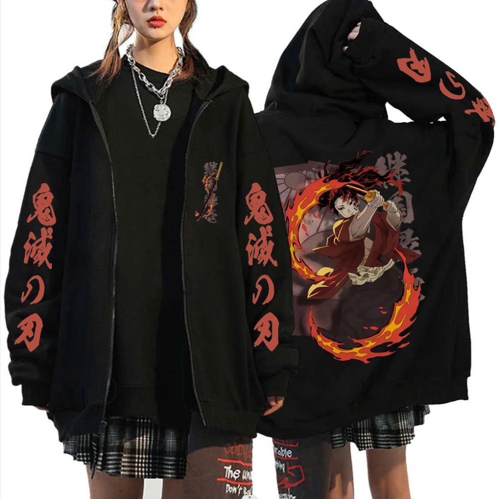 Anime Merchandise Shop - เสื้อฮู้ดซิป Demon Slayer ตัวละคร Tsugikuni Yoriichi