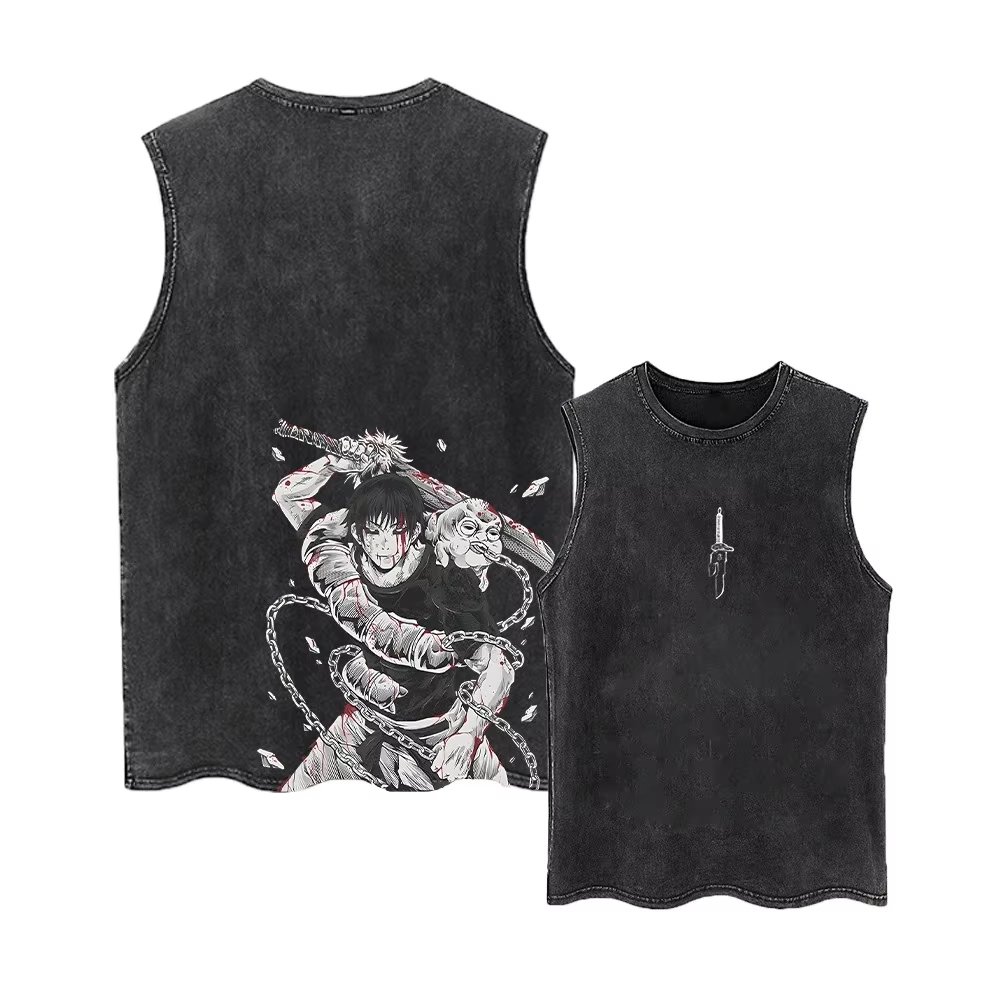 Anime Merchandise Men - เสื้อกล้ามลายอนิเมะ Jujutsu Kaisen รุ่นซัมเมอร์ 2026 สำหรับผู้ชายและผู้หญิง