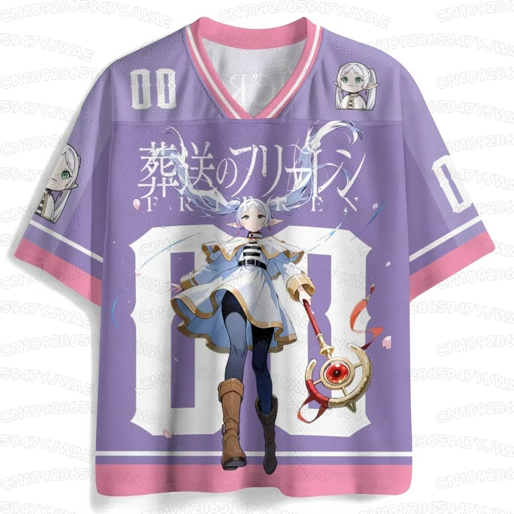 เสื้อยืดคอวีแขนสั้นลายพิมพ์ 3D - Frieren Anime Merchandise บทวิจารณ์และราคา