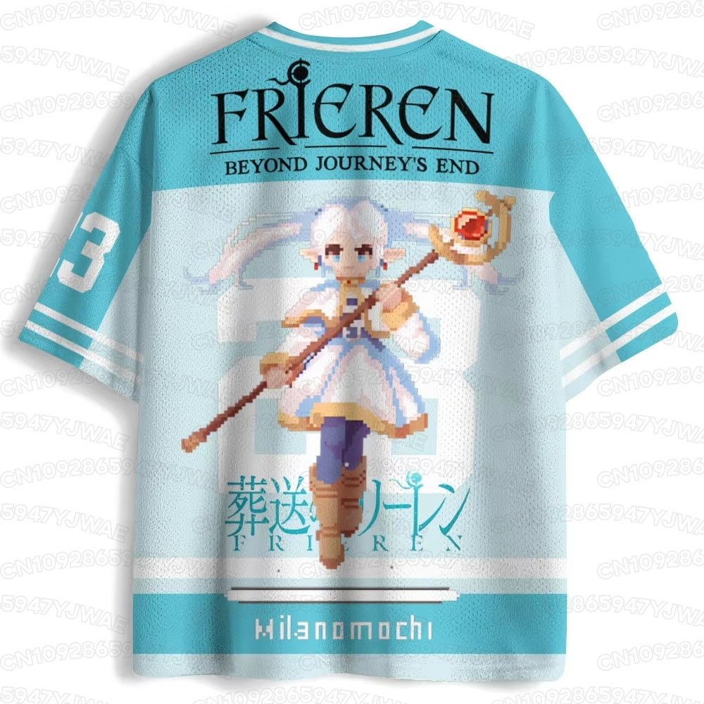 เสื้อยืดคอวีแขนสั้นลายพิมพ์ 3D - Frieren Anime Merchandise บทวิจารณ์และราคา