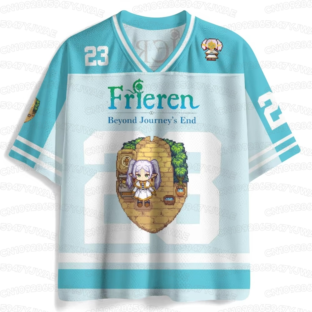 เสื้อยืดคอวีแขนสั้นลายพิมพ์ 3D - Frieren Anime Merchandise บทวิจารณ์และราคา